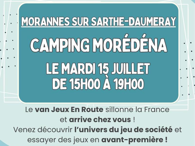 Après-midi jeux de société au camping