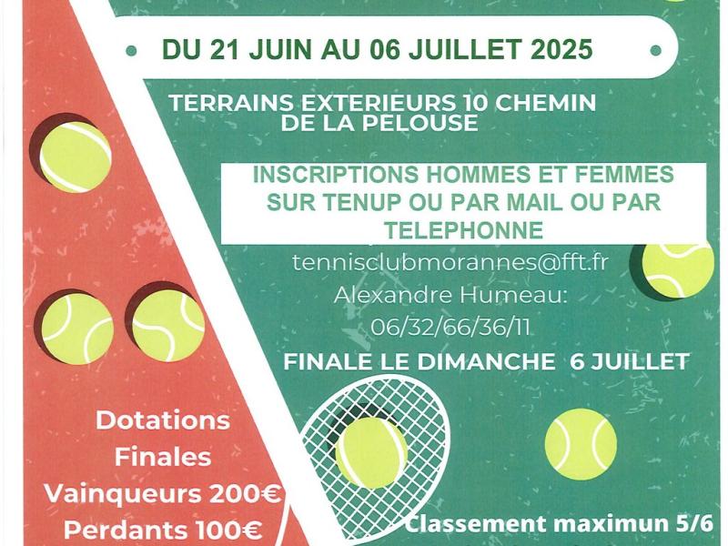 Tournoi Open de Tennis à Morannes